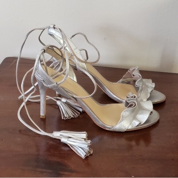 Marc Fisher Bamba Heel Silver Size 6.5 M - Picture 7 of 12